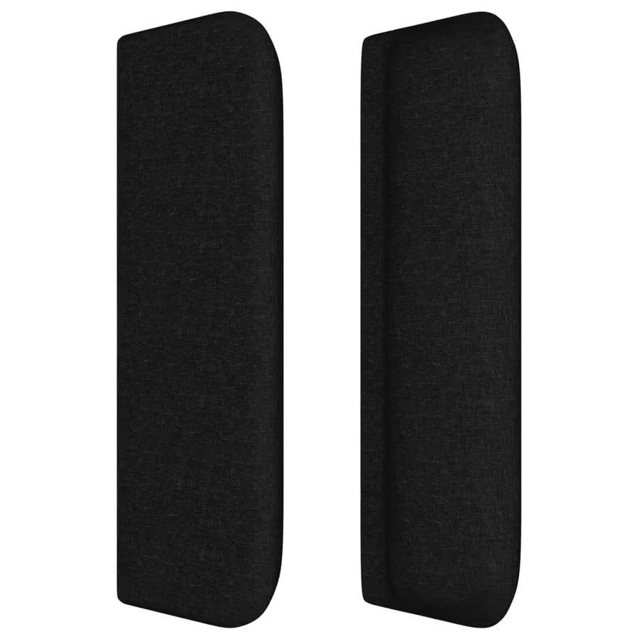 Tête de lit avec oreilles Noir 183x16x78/88 cm Tissu - 4