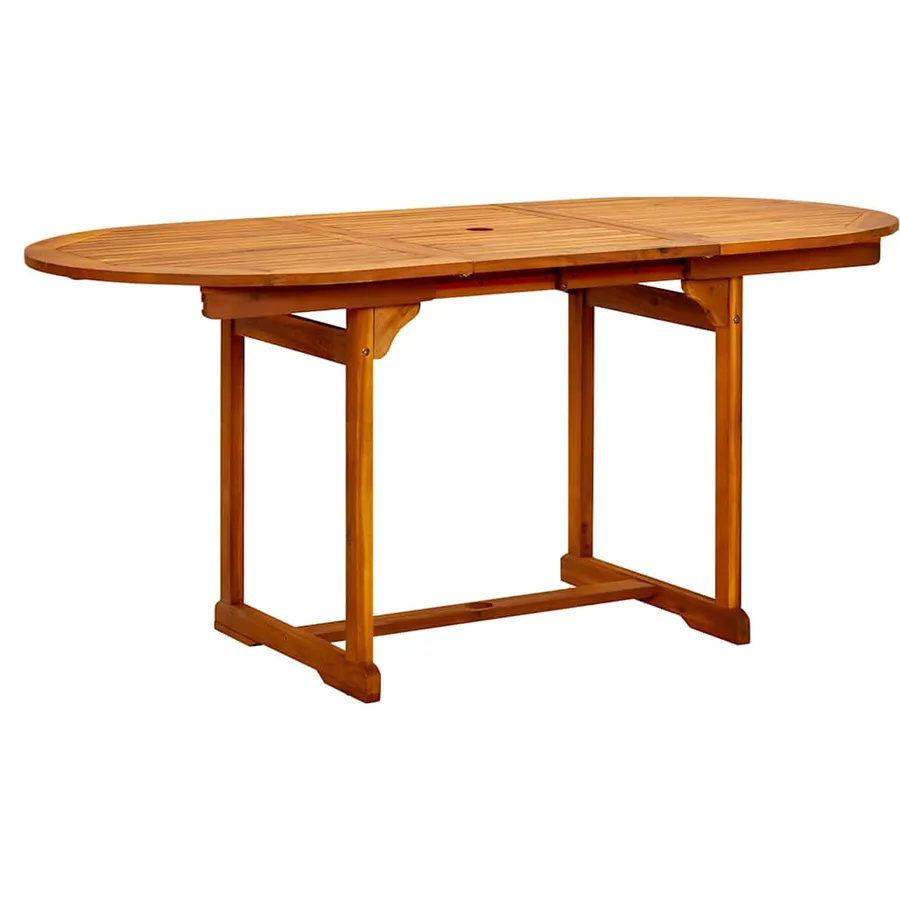 Ensemble à manger de jardin 7 pcs Bois d'acacia massif 120-170 cm - 4