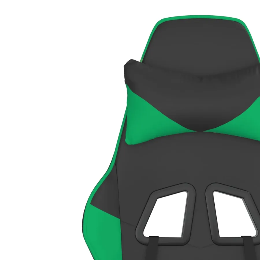 Chaise de jeu de massage Noir et vert Similicuir - 11