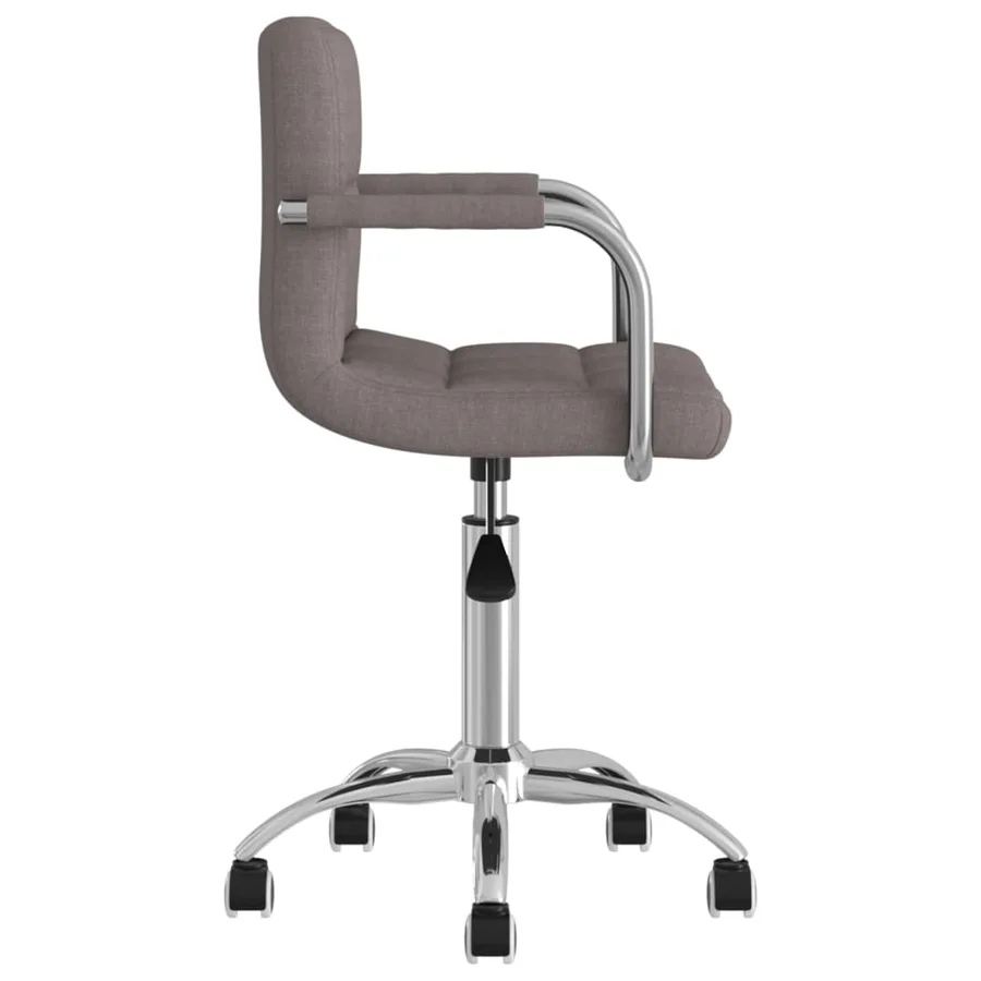 Chaise pivotante de salle à manger Taupe Tissu - 3