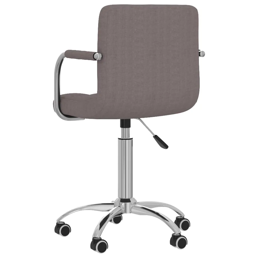Chaise pivotante de salle à manger Taupe Tissu - 4