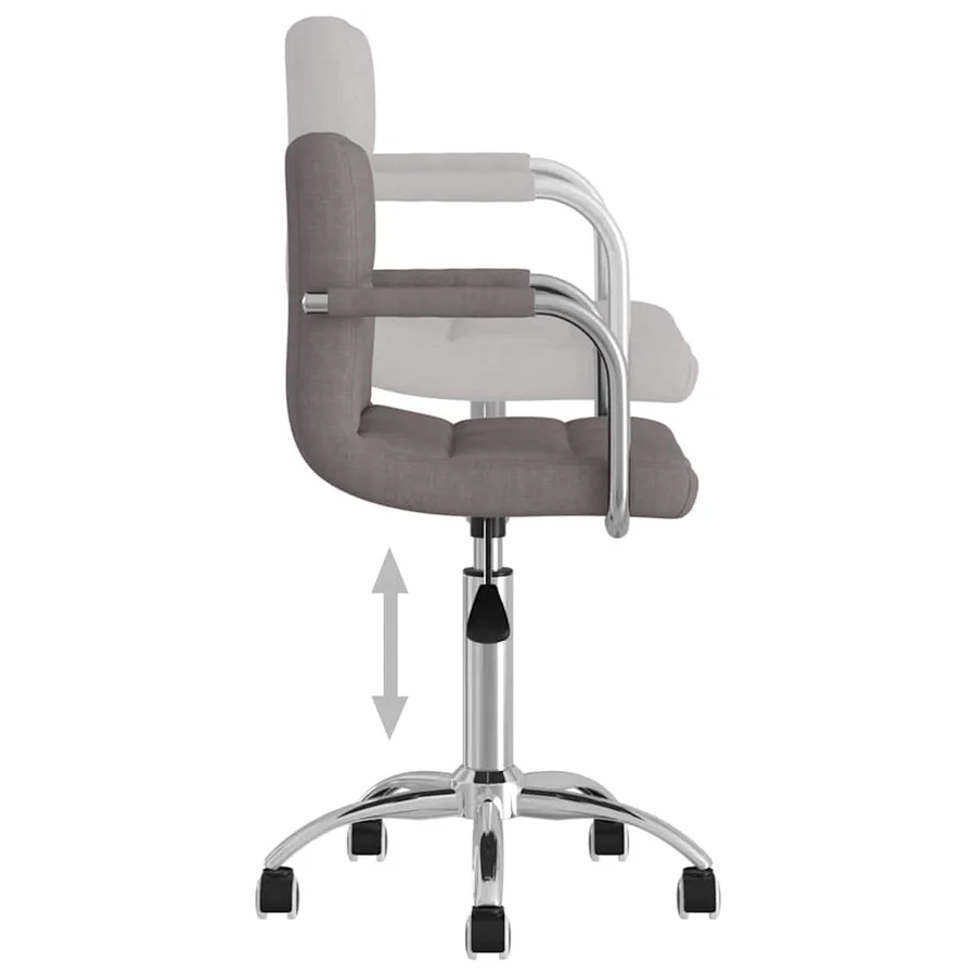 Chaise pivotante de salle à manger Taupe Tissu - 5