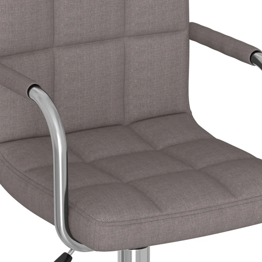 Chaise pivotante de salle à manger Taupe Tissu - 6