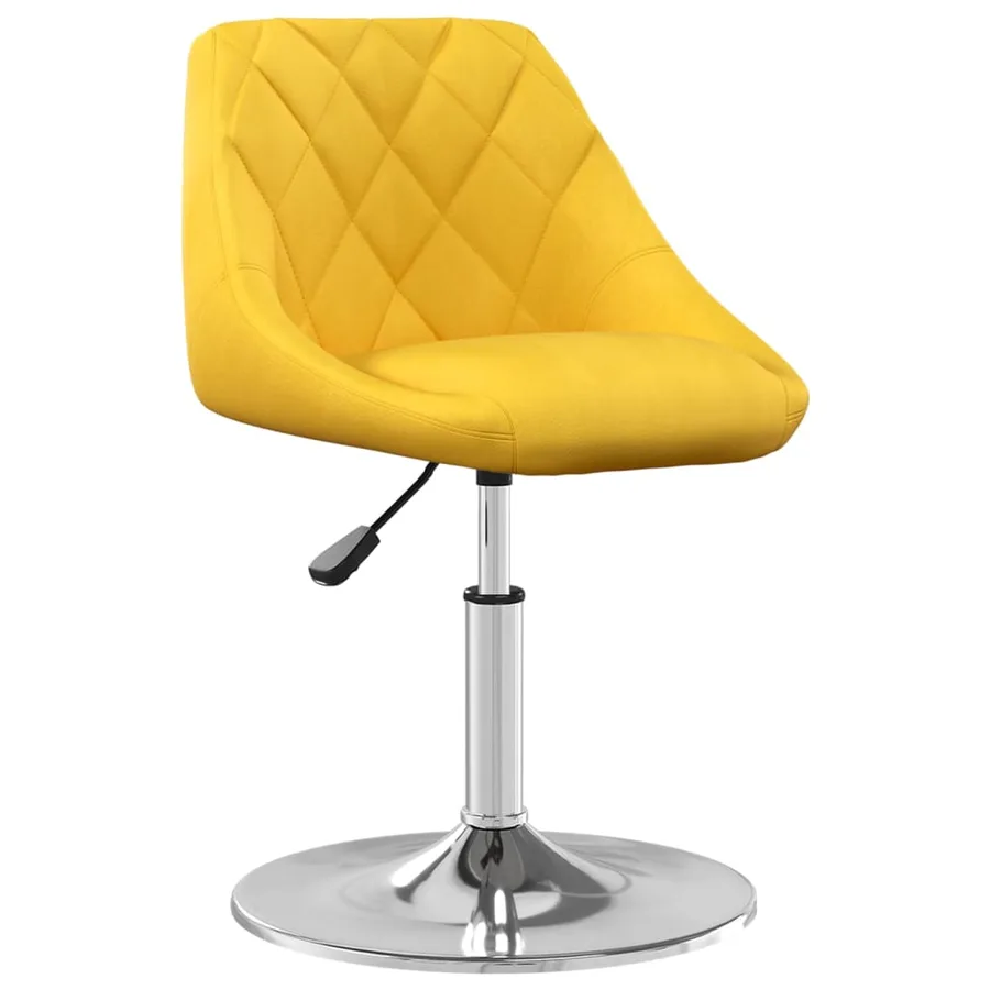 Chaises pivotantes à manger lot de 4 jaune moutarde velours - 2