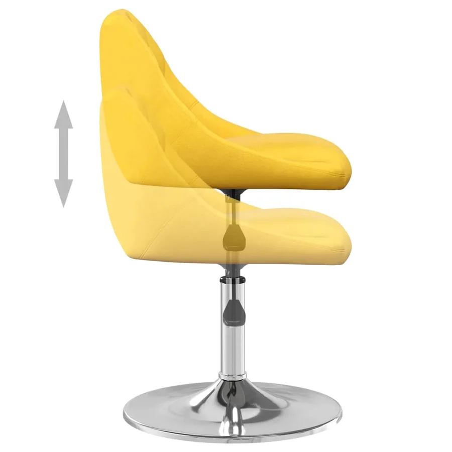 Chaises pivotantes à manger lot de 4 jaune moutarde velours - 6