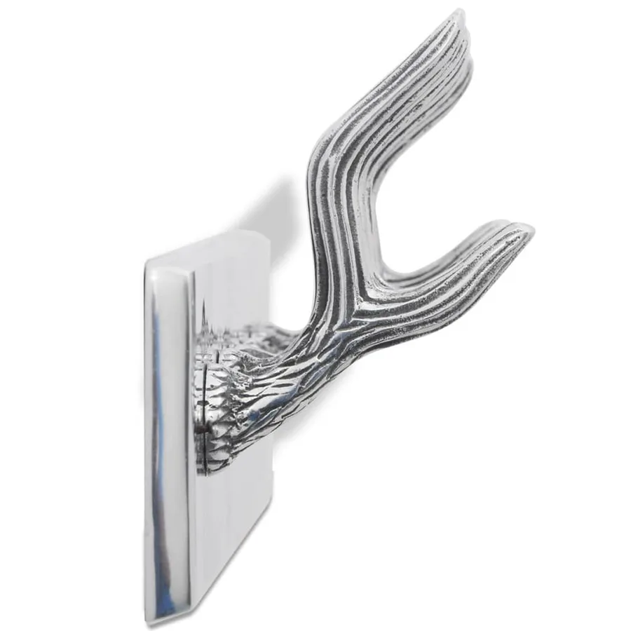 Crochets à vêtements de garde-robe 2 pcs Argenté Aluminium - 4