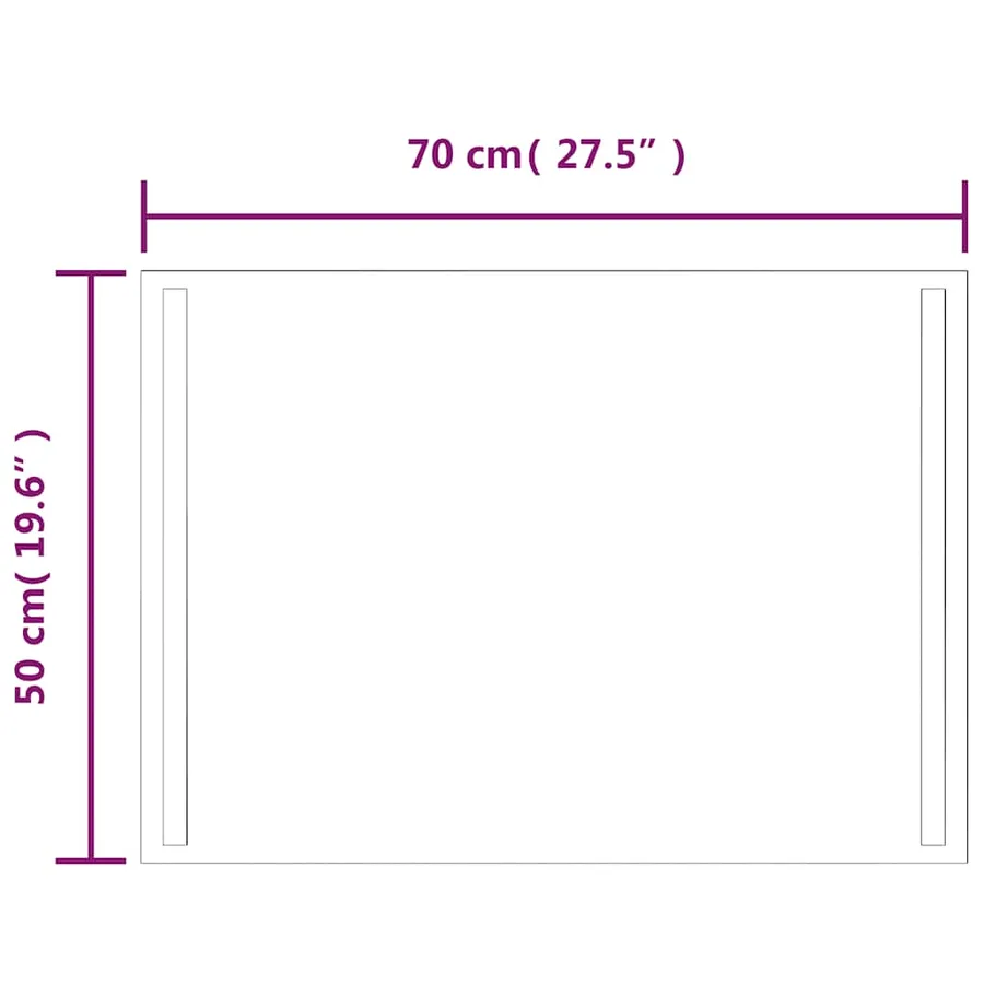 Miroir de salle de bain à LED 70x50 cm - 5