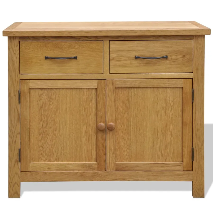 Buffet 90 x 33,5 x 83 cm Bois de chêne massif - 2