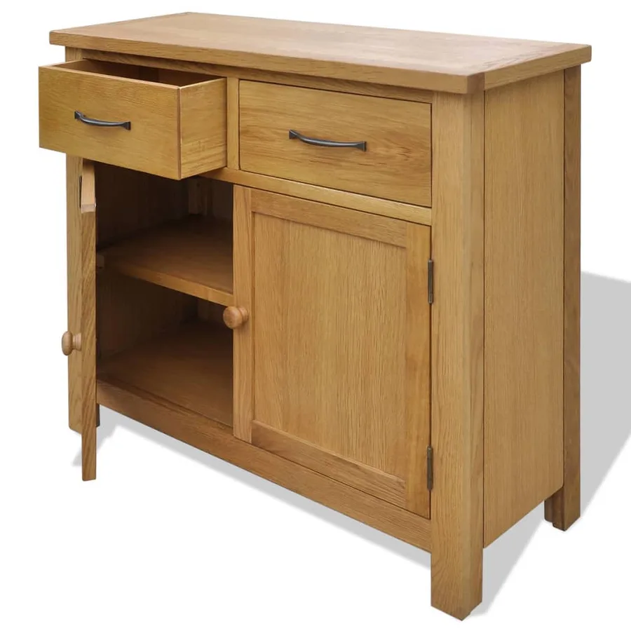 Buffet 90 x 33,5 x 83 cm Bois de chêne massif - 3
