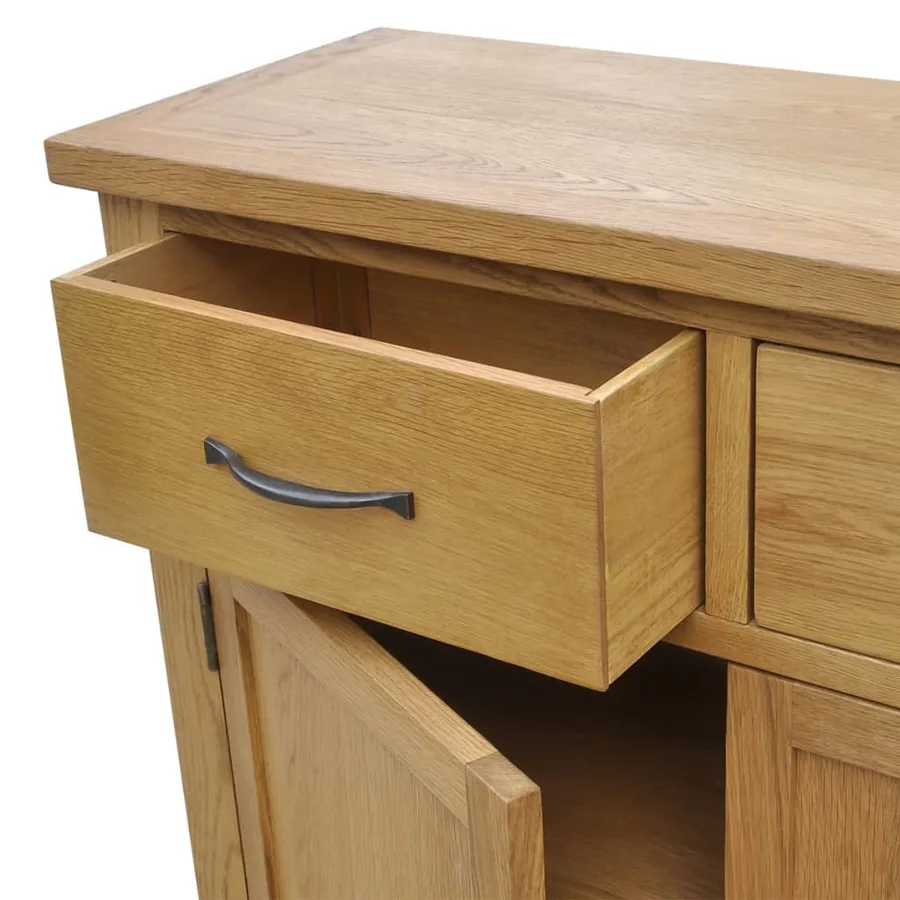 Buffet 90 x 33,5 x 83 cm Bois de chêne massif - 4