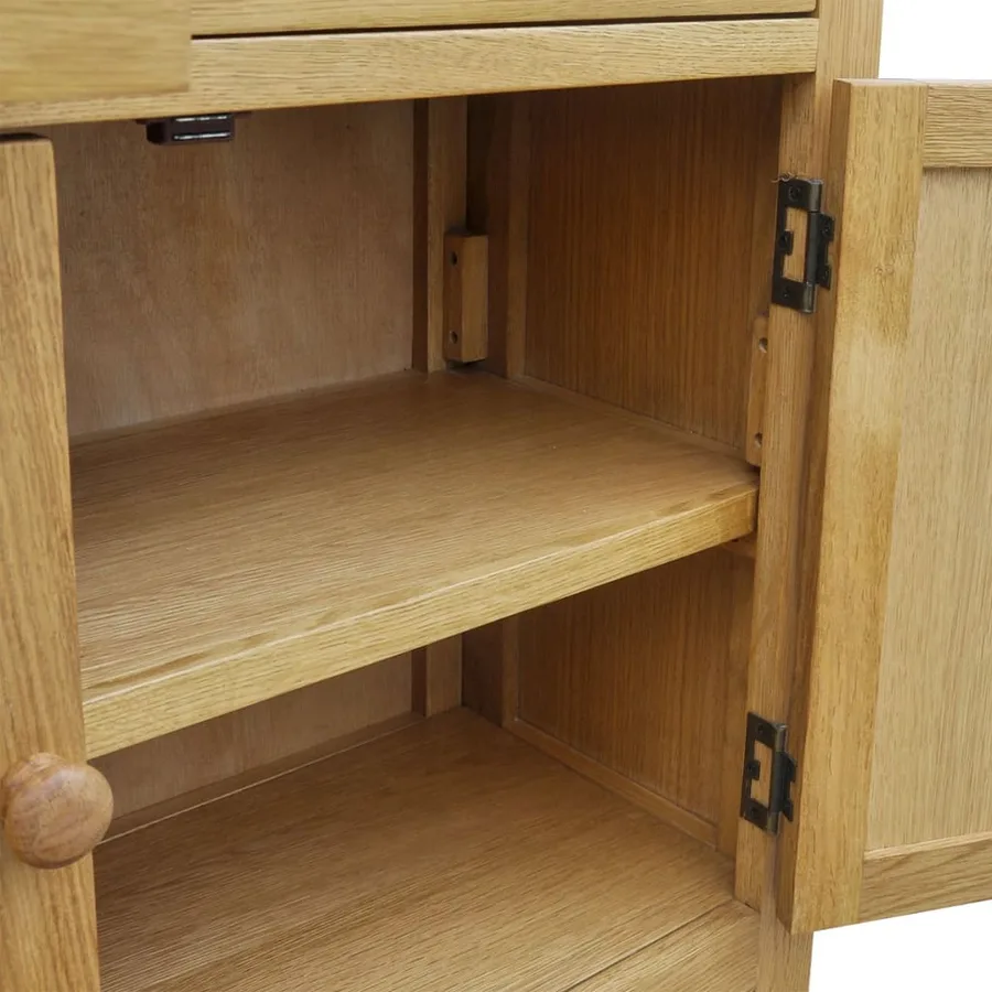 Buffet 90 x 33,5 x 83 cm Bois de chêne massif - 5