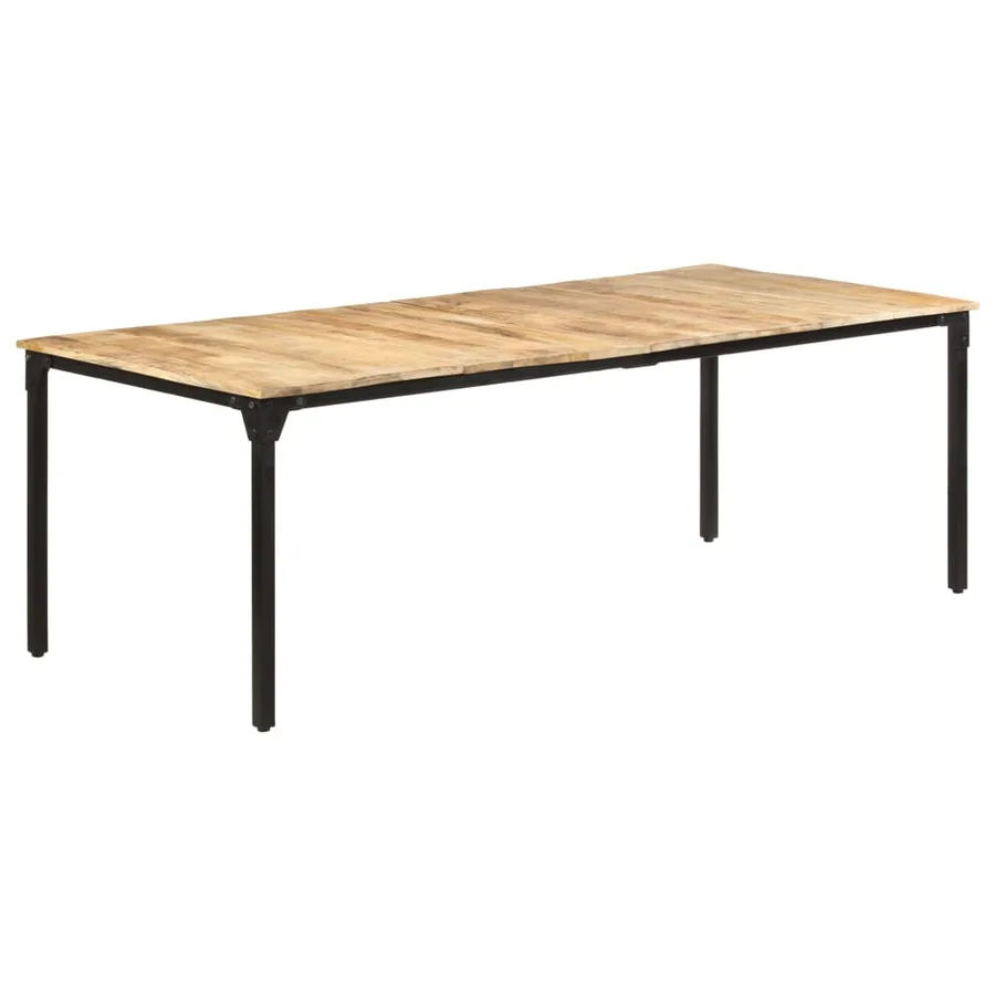 Table de salle à manger 220x100x76 cm Bois de manguier brut - 11