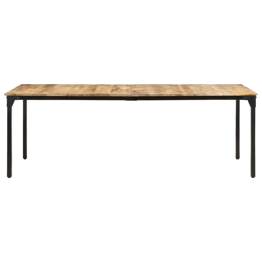 Table de salle à manger 220x100x76 cm Bois de manguier brut - 2