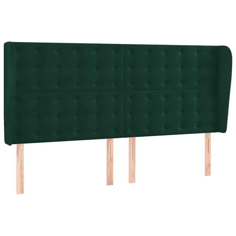 Sommier à lattes de lit matelas et LED Vert foncé 160x200 cm - 7