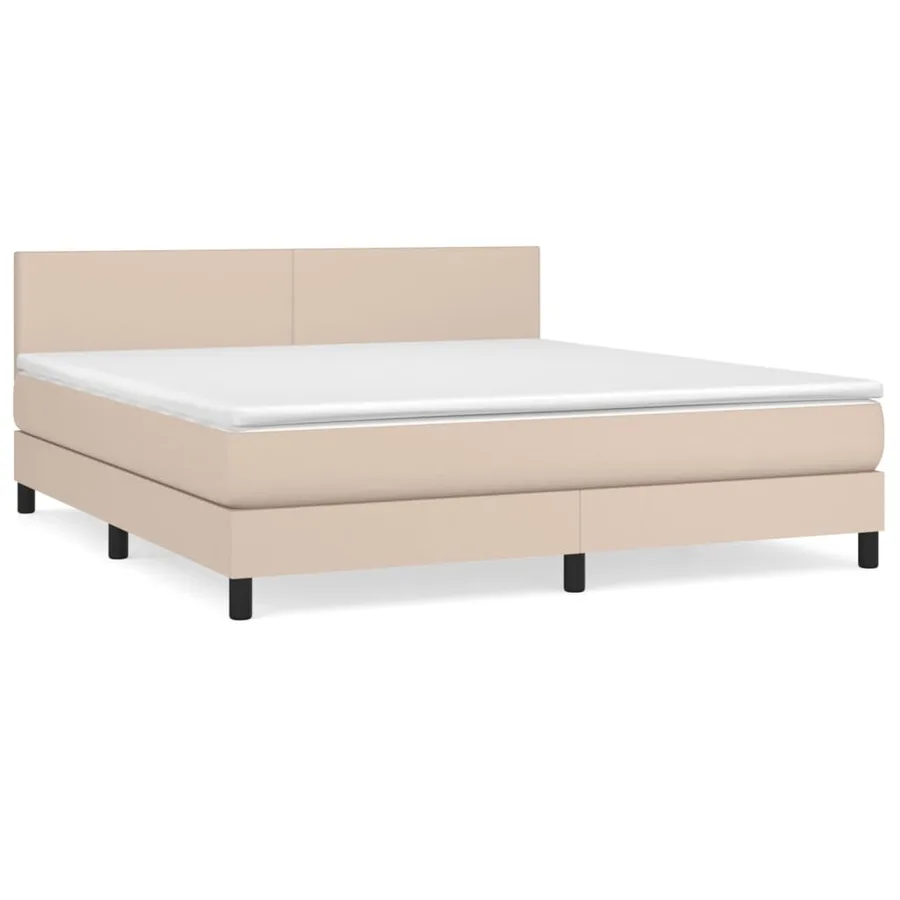 Sommier à lattes de lit avec matelas Cappuccino 180x200 cm - 2