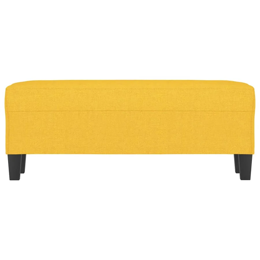Banc Jaune clair 100x35x41 cm Tissu - 3