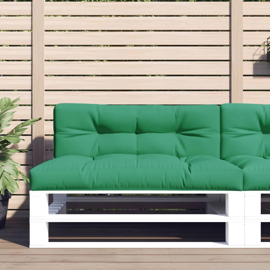Coussin de palette vert 120x40x12 cm tissu