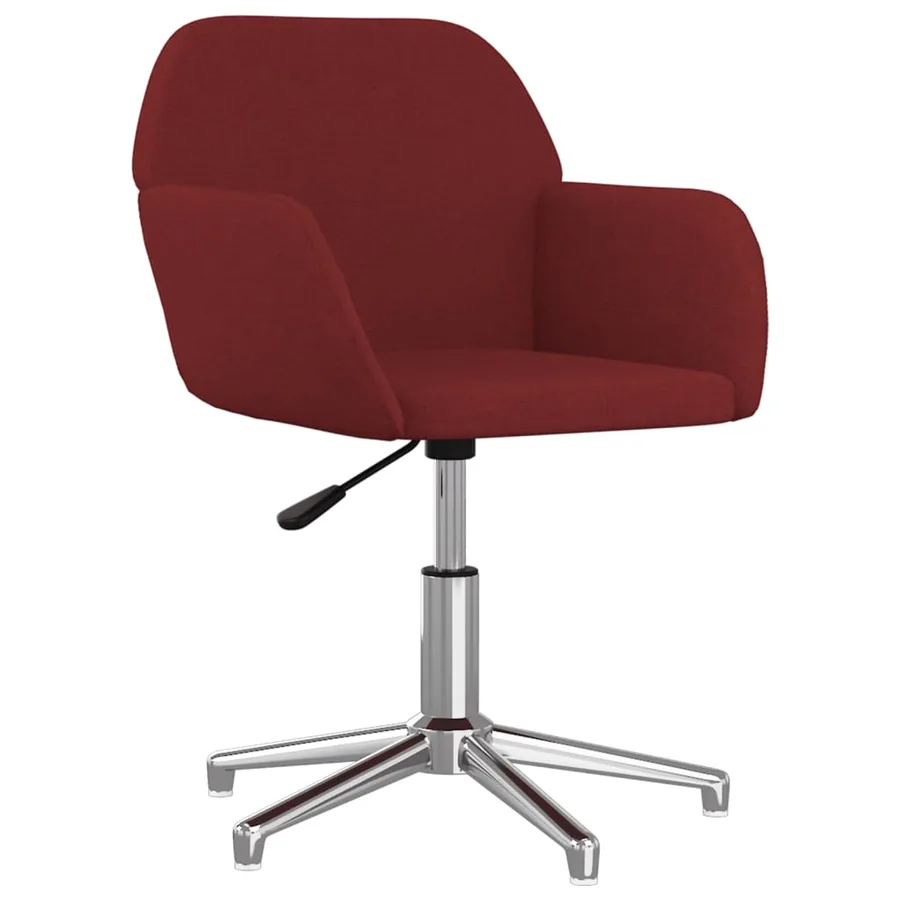 Chaises pivotantes à manger lot de 2 Rouge bordeaux Tissu - 3