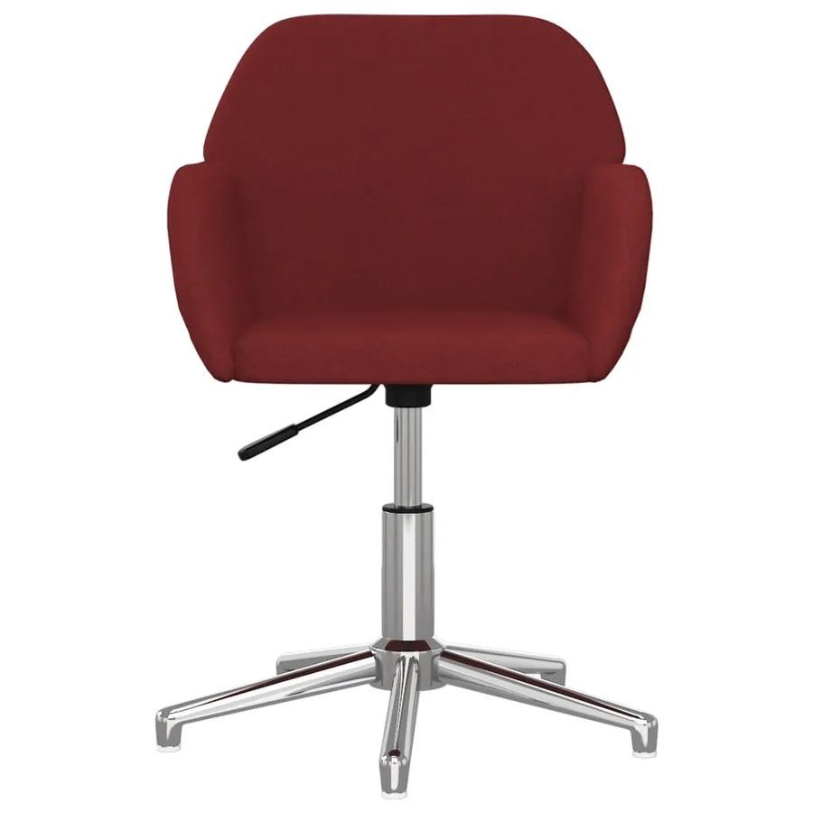 Chaises pivotantes à manger lot de 2 Rouge bordeaux Tissu - 4