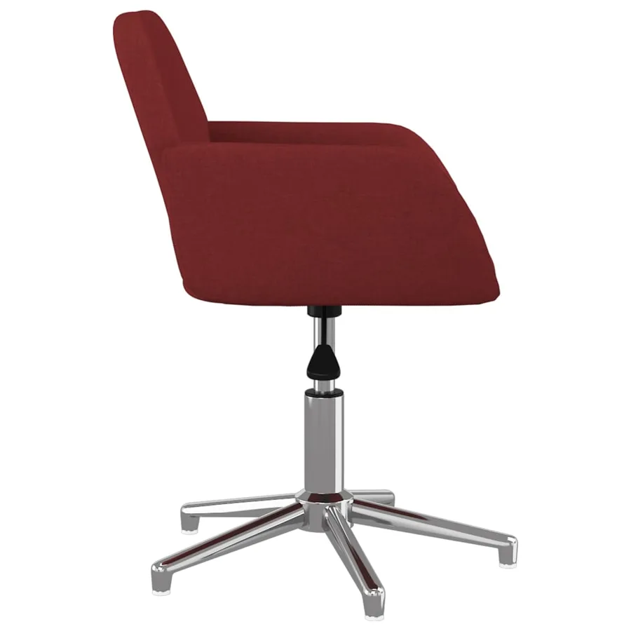 Chaises pivotantes à manger lot de 2 Rouge bordeaux Tissu - 5