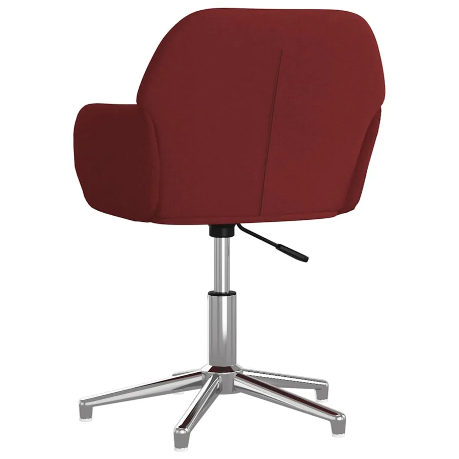 Chaises pivotantes à manger lot de 2 Rouge bordeaux Tissu - 6