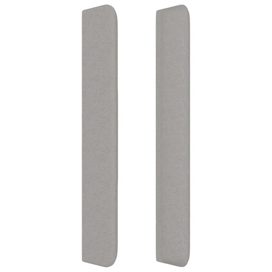 Tête de lit avec oreilles Gris clair 93x16x118/128 cm Tissu - 4