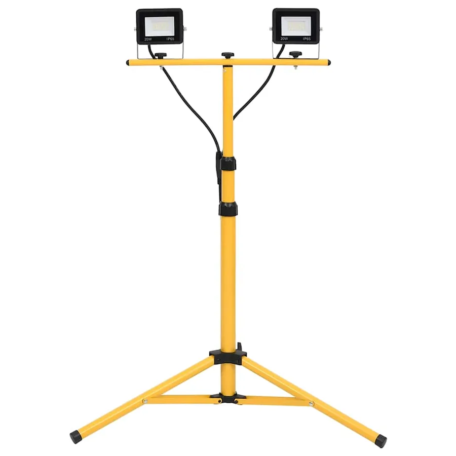Projecteur à LED avec trépied 2x20 W Blanc froid