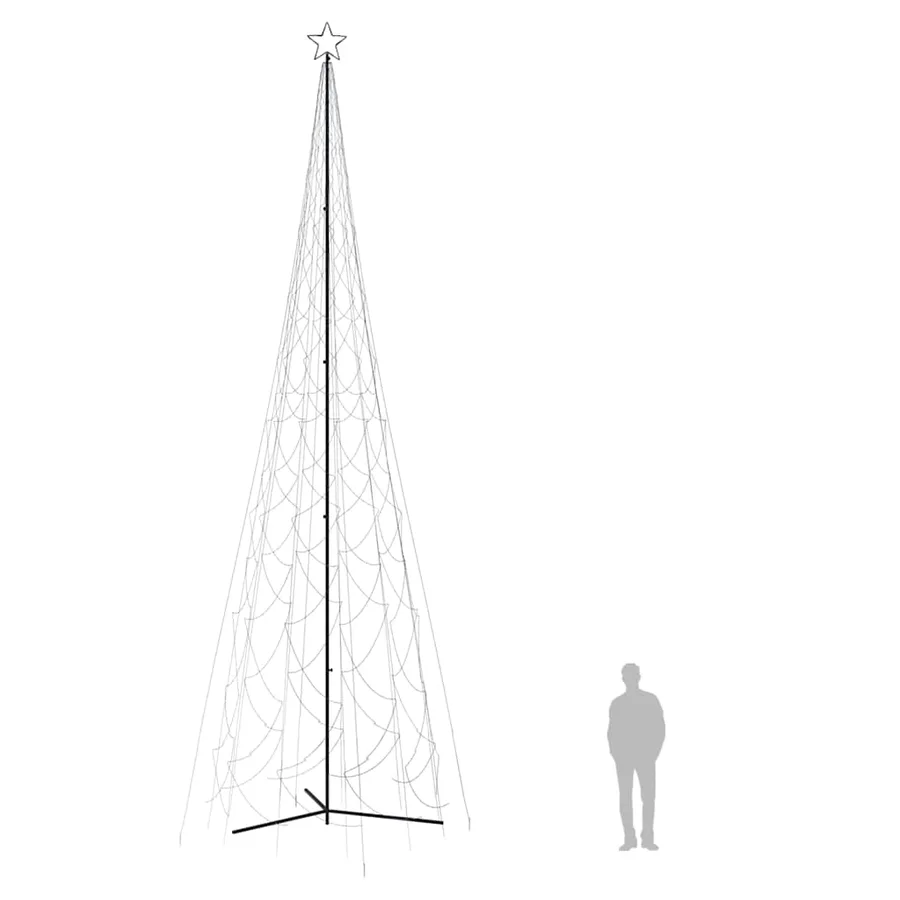 Arbre de Noël cône 3000 LED bleu 230x800 cm - 8