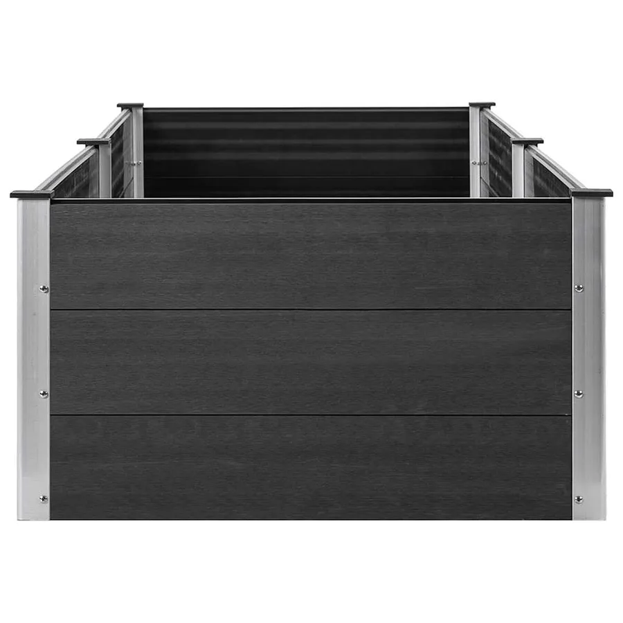 Lit surélevé de jardin 200x100x54 cm WPC Gris - 4