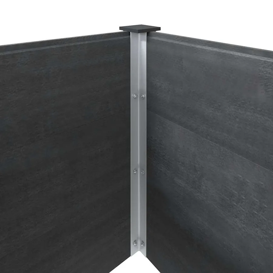 Lit surélevé de jardin 200x100x54 cm WPC Gris - 6