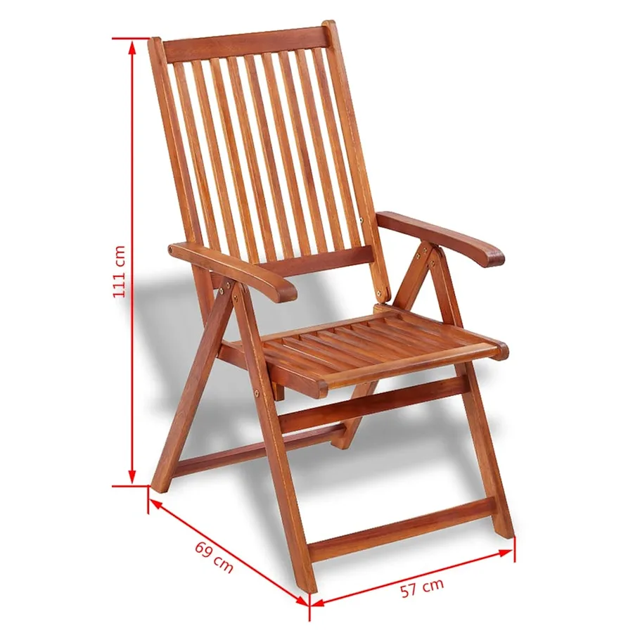 Ensemble à manger d'extérieur 7 pcs Bois d'acacia solide - 11