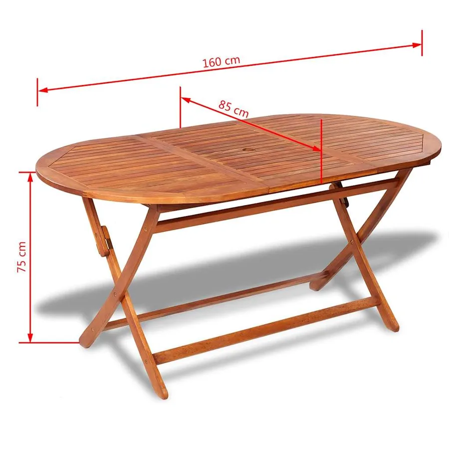 Ensemble à manger d'extérieur 7 pcs Bois d'acacia solide - 12