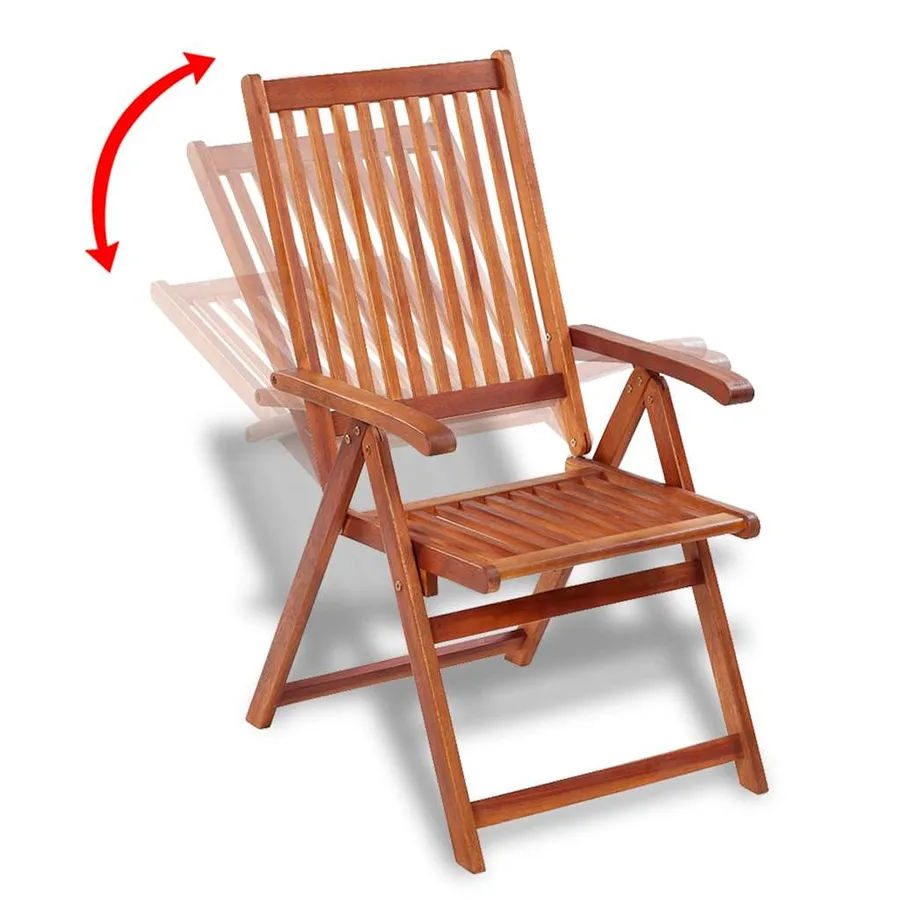 Ensemble à manger d'extérieur 7 pcs Bois d'acacia solide - 4