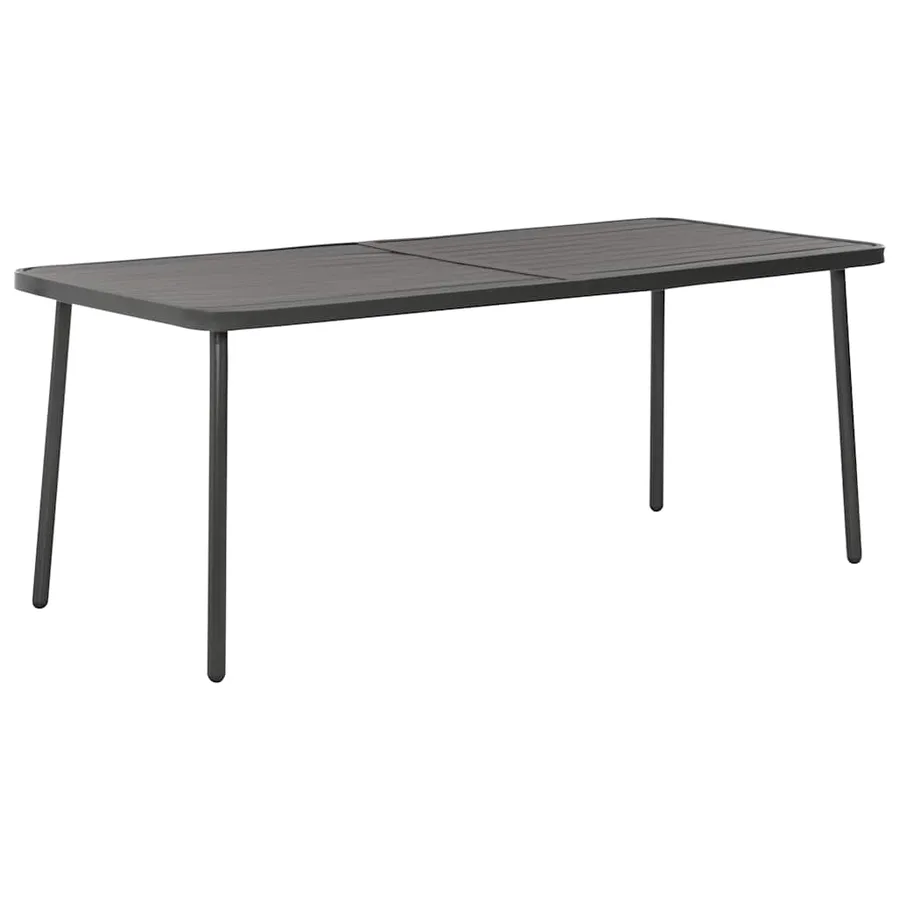 Ensemble à manger d'extérieur 9 pcs Acier Gris foncé - 2
