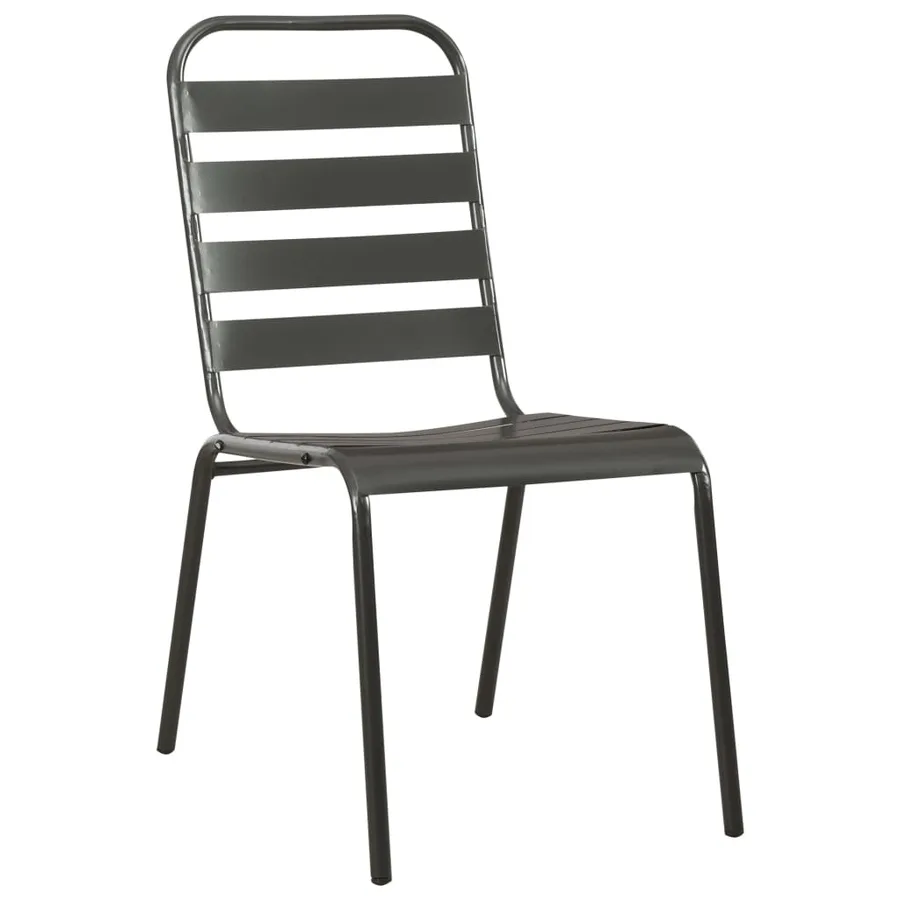Ensemble à manger d'extérieur 9 pcs Acier Gris foncé - 4