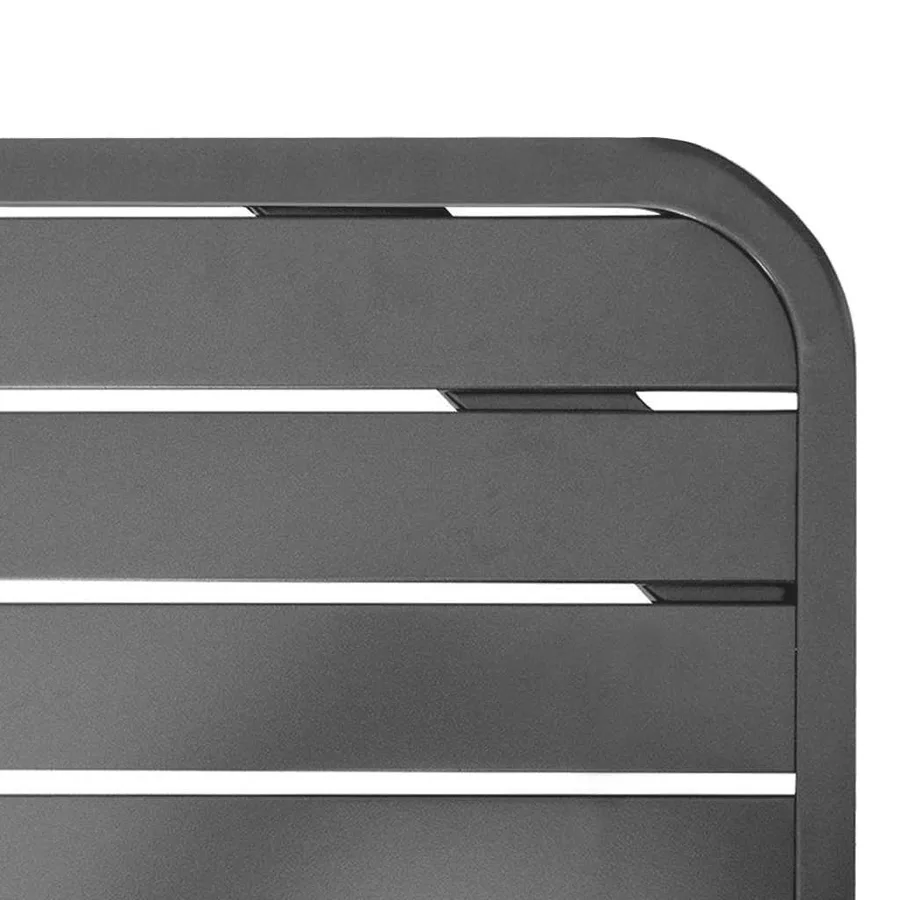 Ensemble à manger d'extérieur 9 pcs Acier Gris foncé - 5