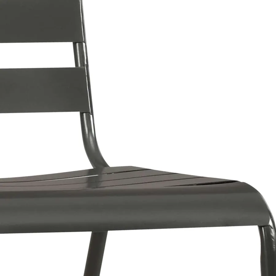 Ensemble à manger d'extérieur 9 pcs Acier Gris foncé - 6