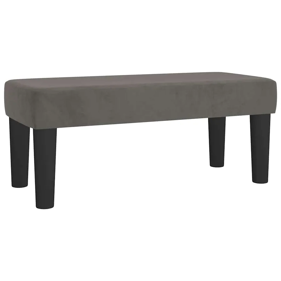 Sommier à lattes de lit et matelas Gris foncé 90x190 cm Velours - 7