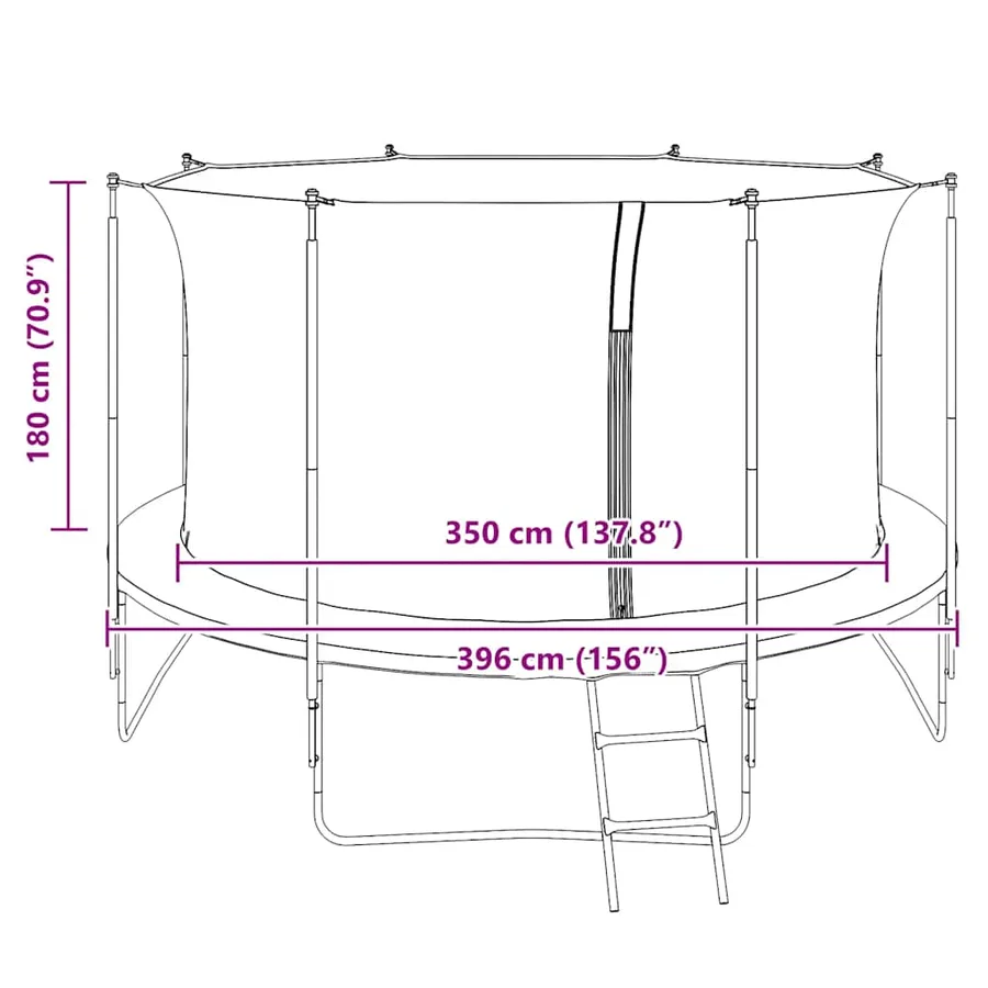 Filet de sécurité pour trampoline rond de 3,96 m - 9