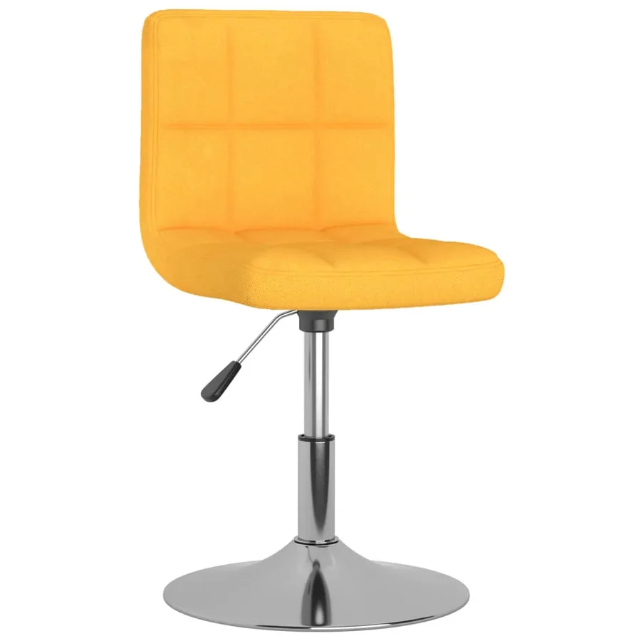 Chaises pivotantes à manger lot de 4 jaune tissu - 2