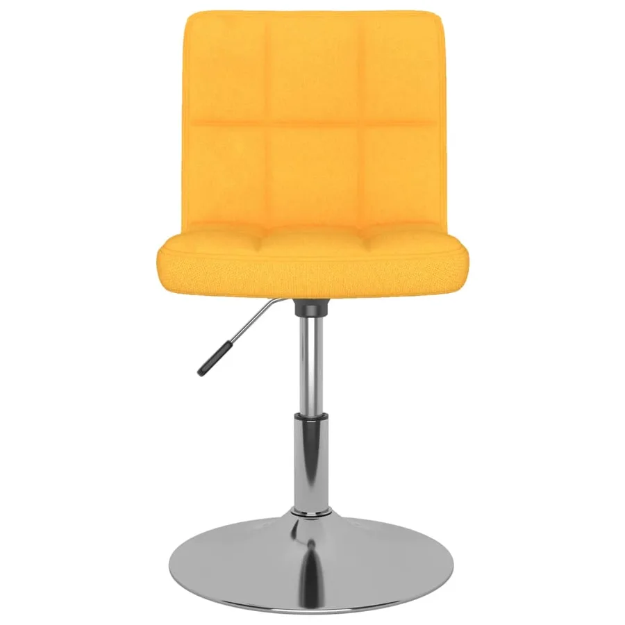 Chaises pivotantes à manger lot de 4 jaune tissu - 3