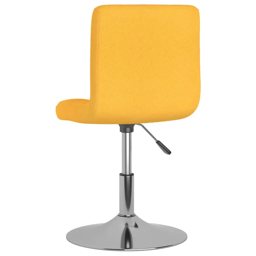 Chaises pivotantes à manger lot de 4 jaune tissu - 6
