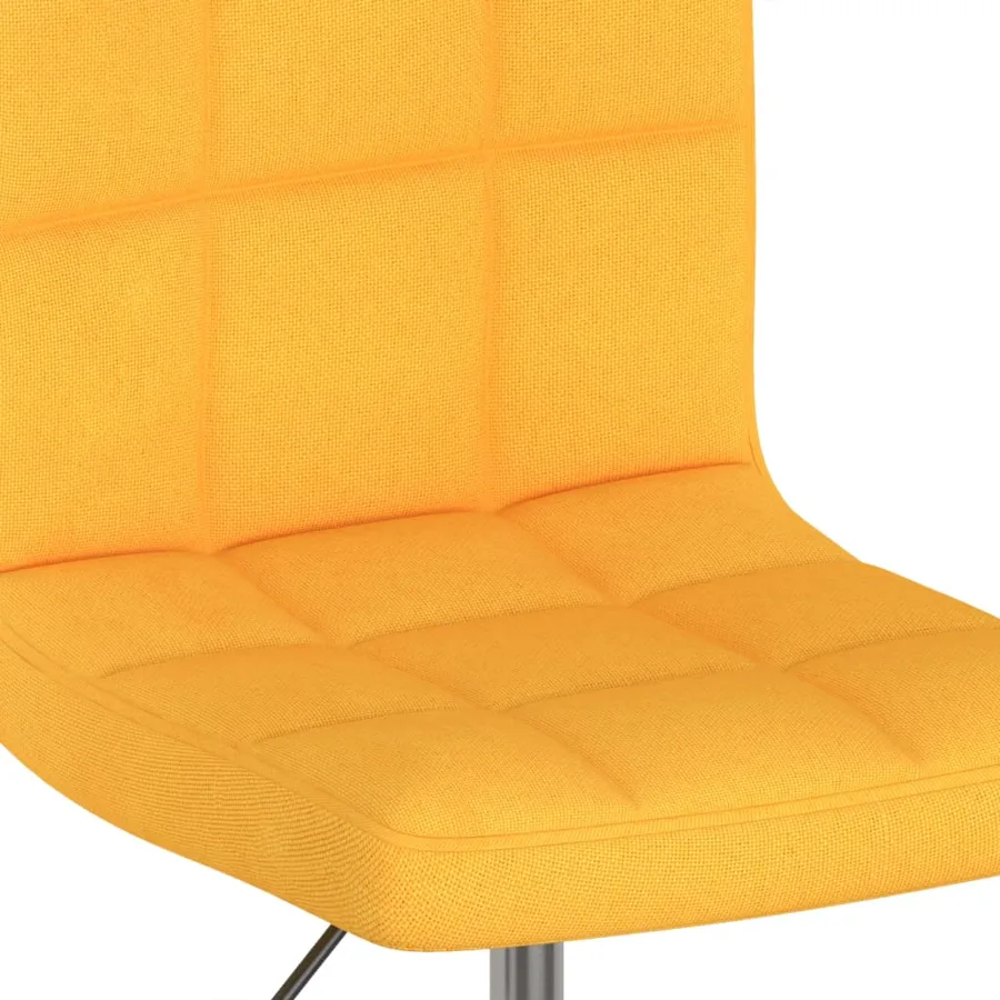 Chaises pivotantes à manger lot de 4 jaune tissu - 7