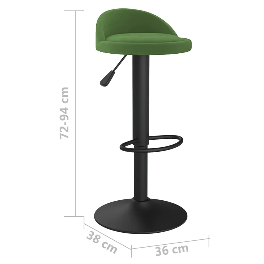 Tabouret de bar Vert foncé Velours - 8
