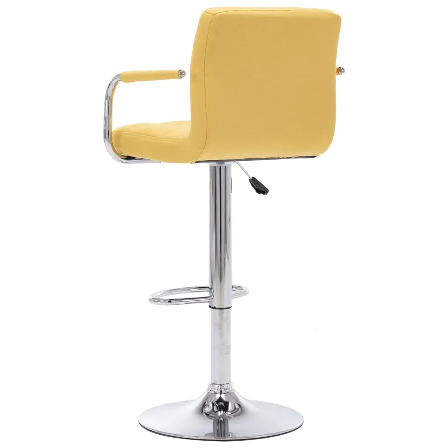 Chaise de bar Jaune Tissu - 4