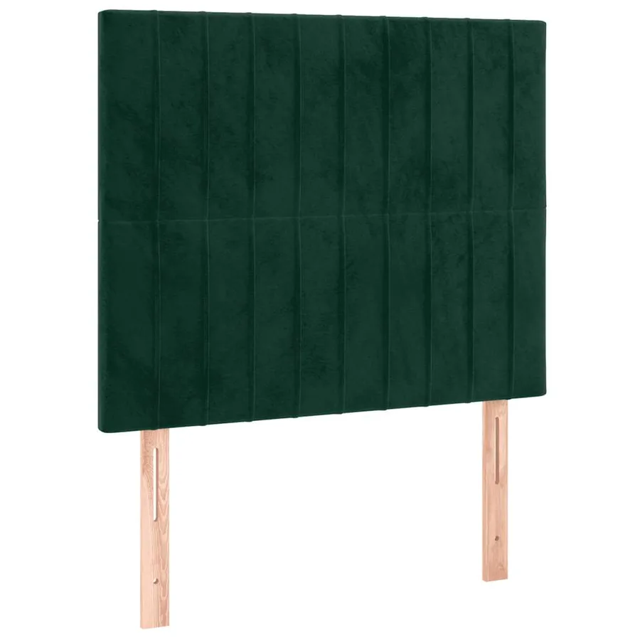 Tête de lit à LED Vert foncé 80x5x118/128 cm Velours - 3