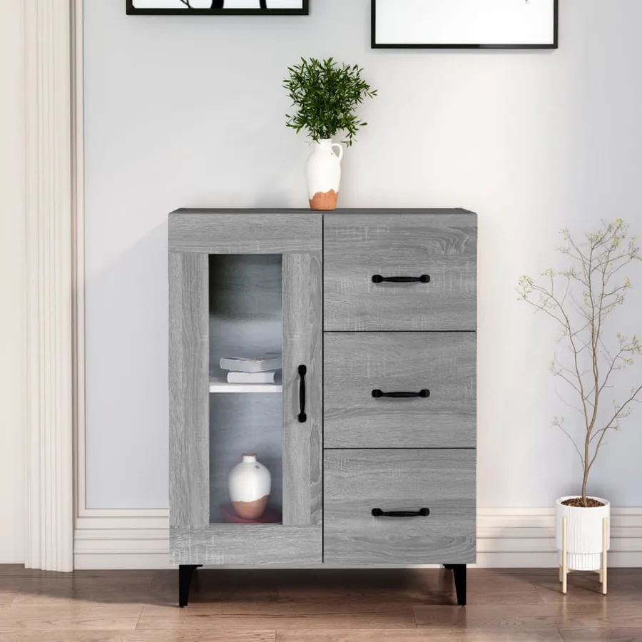 Buffet sonoma gris 69,5x34x90 cm bois d'ingénierie