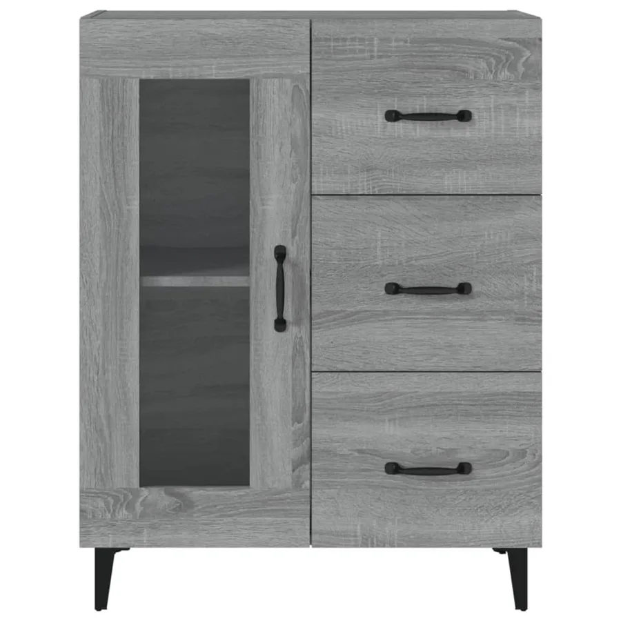 Buffet sonoma gris 69,5x34x90 cm bois d'ingénierie - 6
