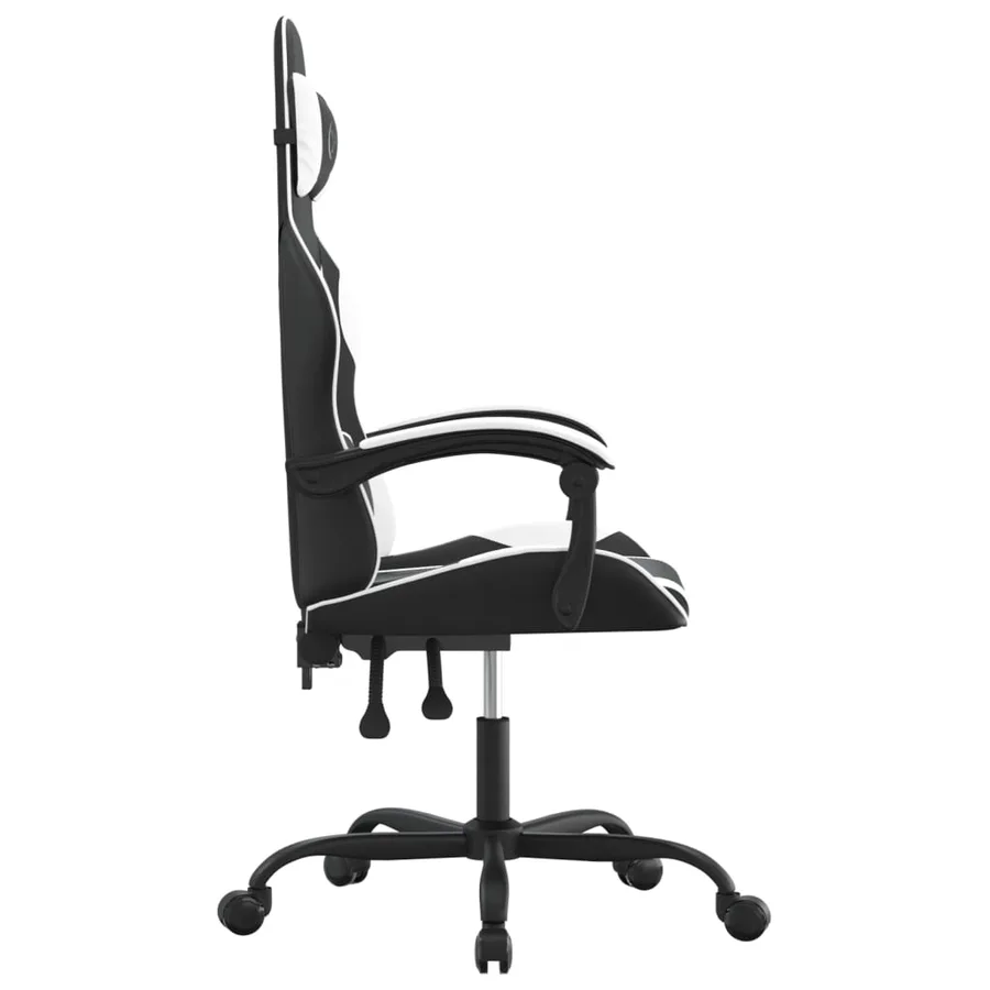 Chaise de jeu Noir et blanc Similicuir - 4
