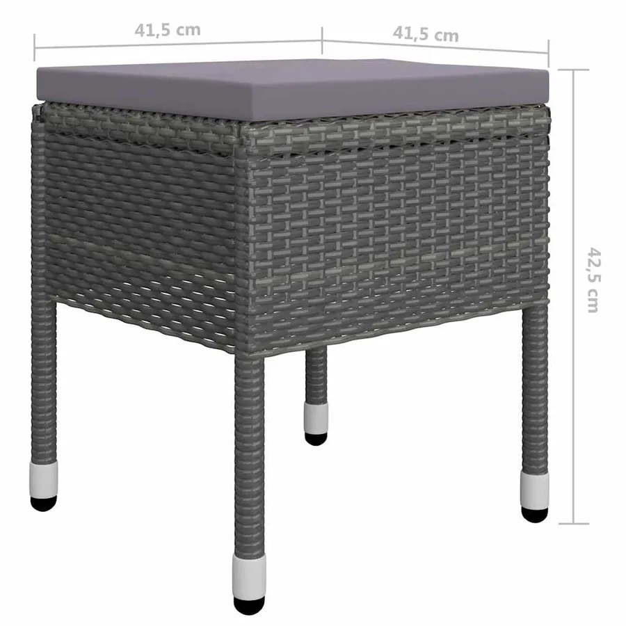 Ensemble à manger de jardin 5 pcs Gris - 13
